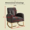 LOVMOR Accent Rocking Chair & Armchair with Adjustable Footrest and Side Pocket, for Nursery Bedroom, Living Room, Gray - 4 of 4