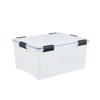 IRIS 4pk Plastic Storage Bins with Sealed Lids Clear Gasket Box Airtight Containers - 3 of 4