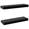 vidaXL Floating Wall Shelves 2 pcs Black 15.7 in.x7.9 in.x1.5 in. - 2 of 4