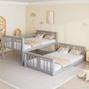 Twin Over Twin Bunk Bed with Slide and Ladder Perfect for Kids' Rooms, No Box Spring Required, White/Gray - ModernLuxe - 2 of 4