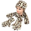 Women's Brown Fleece Jaguar 3-Piece Gloves Scarf Hat Winter Set - 2 of 3