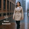 Alpine Swiss Siena Womens Rain Jacket Waterproof Trench Coat Lightweight Raincoat Double Breasted Long Peacoat Overcoat - 2 of 4