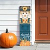 HomeRoots 36" Blue And Orange Solid Wood Happy Harvest Scarecrow Porch Sign - 2 of 3