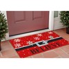 HomeRoots 17" X 29" Red Black and White Coir Snowflake Believe Outdoor Christmas Door Mat - 2 of 3