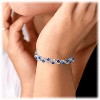 Hollywood Sensation Tennis Bracelet with Round Cut Sapphire and White Diamond Cubic Zirconia 6.875 inches White Gold - 2 of 3