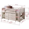 Donco Kids Louver Panel Modular Low Loft Bed in White Finish - Combo Set A - 3 of 4