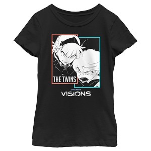 Girl's Star Wars: Visions The Twins Shout T-Shirt - 1 of 4