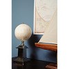 Buffalo Bone Globe – 14.5" Tall – Mounted on Polished Aluminum Base By Old Modern Handicrafts - 4 of 4