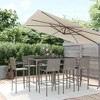vidaXL Garden Bar Set Grey PE rattan, powder-coated steel, tempered glass - 2 of 4