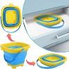 Collapsible Beach Toys Set for Kids, 2.5L Silicone Bucket with Sand Molds, Shovel & Rake - 3 of 4