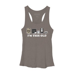 Women's Design By Humans I'm This Old By KaratePanda Racerback Tank Top - 1 of 3