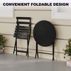 3 Piece Foldable Patio Bistro Set with 2 Chairs and Bistro Table, Premium Steel Frame Outdoor Folding Furniture Sets - 4 of 4