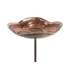 39" Celtic Dara Knot Birdbath with Stake Antique Copper Finish - ACHLA Designs: Weather-Resistant, No Assembly Required - 3 of 3