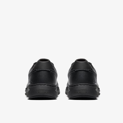Clarks Mens Craftwell Lace Black Leather Shoes 7 Wide — фото 5