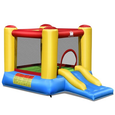 Colorful Inflatable Bouncer House with Slide and Blower
