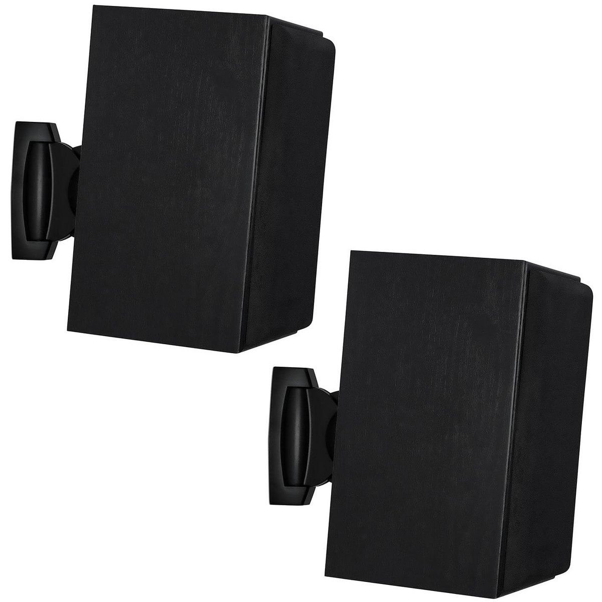 Mount-It! Heavy-Duty Speaker Wall Mount, Universal Adjustable Design for Bookshelf, Large or Small Speakers | 1 Pair | 22 Lbs. Capacity | Black