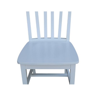 Elegant White Solid Wood High Slat Side Chairs, Set of 2