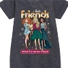 - Barbie - Friends Make The Season Bright Graphic Short Sleeve Fleece Dress - 2 of 3