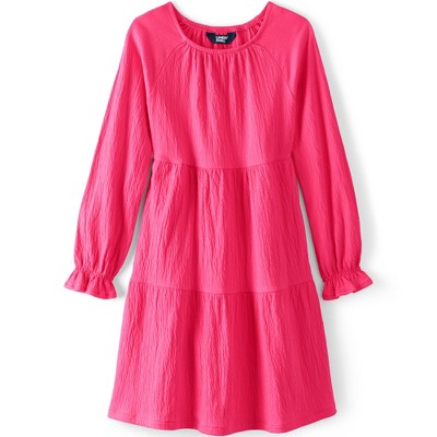 Lands' End Kids Long Sleeve Velvet Dress