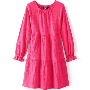 Lands' End Kids Long Sleeve Velvet Dress - 1 of 3