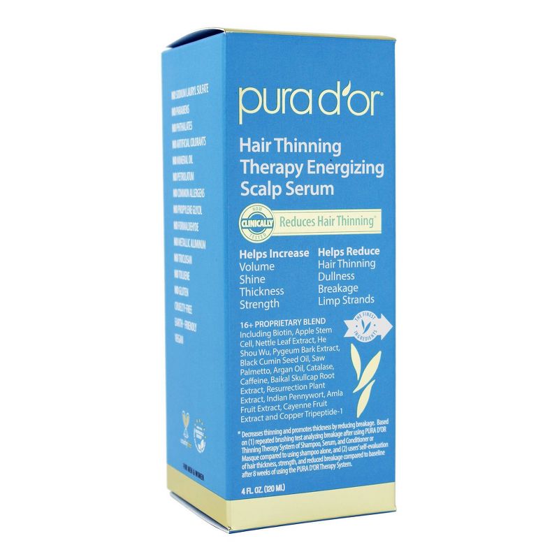Pura d&#39;or Hair Thinning Therapy Energizing Scalp Serum - 4 fl oz, 3 of 8