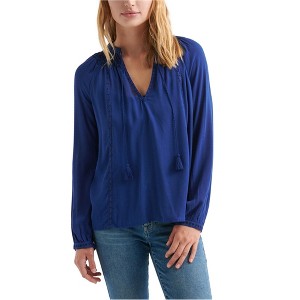 Lucky Brand Womens Embroidered Peasant Blouse - 1 of 1