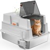 Self-Cleaning Ease Litter Box with Odor Control - Jumbo 28-Inch Covered Box, Flip-Top Lid, Low Entry for Seniors & High Walls to Reduce Scatter - 2 of 4