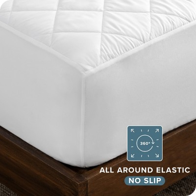 Twin White Waterproof Quilted Down Alternative Mattress Pad