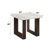 NicBex Dining Table Modern Minimalist Square Dining Table White Natural Marble Top for Dining Room - 3 of 4