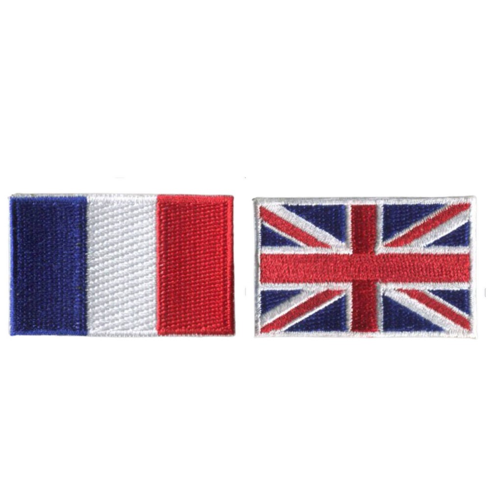 Photos - Accessory HEDi-Pack Hook and Loop Patch 2pk - France Country Mini Flag and Great Bri