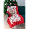 Shiraleah Candy Cane Holiday Throw Blanket - 2 of 4