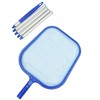 Pool Central Swimming Pool Leaf Skimmer Head with 5-Piece Fixed Pole 61.5" - Silver/Blue - 2 of 2