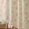 LunaLulinlk Beige Linen Shower Curtain Floral Vintage French Country Shower Curtain - 2 of 4