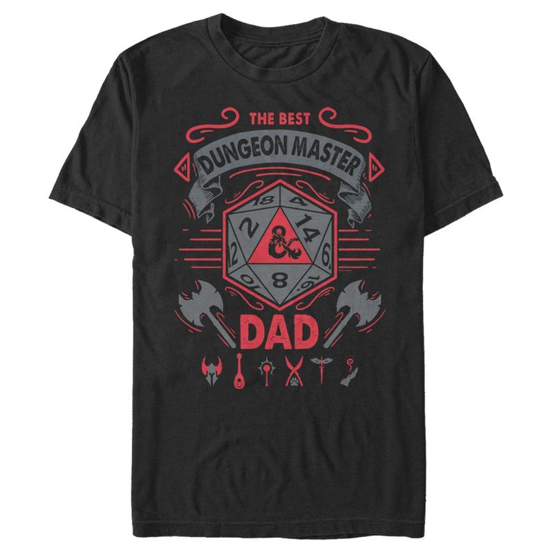 Men's Dungeons & Dragons Father's Day Best Dungeon Master Dad T-Shirt, 1 of 5
