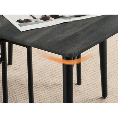 1 Table, 1 Stool, 4 Chairs, Black Iron Pipe, Gray Soft Cushion, Dining Table and Chair Set