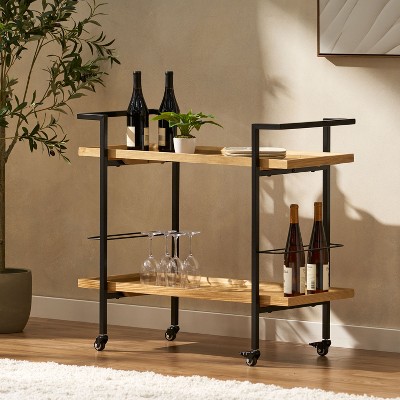 VYNXARIA BAR CART, Trolley Cart on Wheels with Storage for Living Room, Laundry,Garage,Bathroom