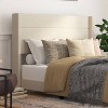 Taylor & Logan Queen 47" High Hilton Platform Bed Beige: Upholstered Frame, No Box Spring Needed - 2 of 4