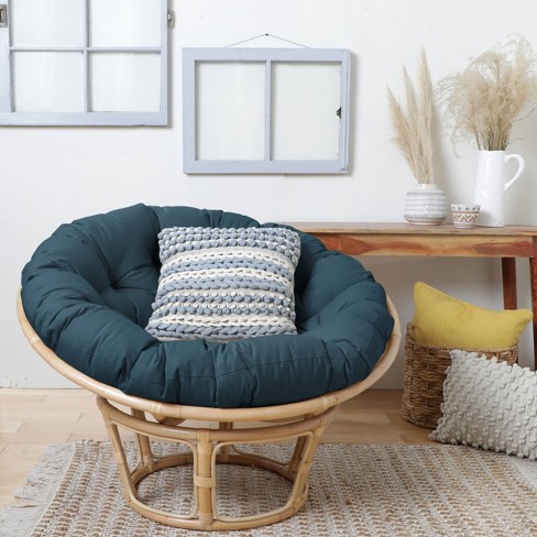 Oval wicker chair discount cushion