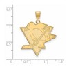 Black Bow Jewelry 14k Yellow Gold Plated Sterling Silver Pittsburgh Penguins NHL Extra Large Pendant - 2 of 3