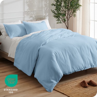 Light Blue Ultra-Soft Microfiber Twin/Twin XL Duvet Cover Set