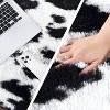 Acekool 2x6 Black White Shag Rug, Ultra Soft Tie-Dye Plush Runner, High Pile Non-Slip Fuzzy Carpet for Bedroom, Nursery, Living Room - 2 of 4