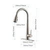 ALEXOUN  High Arc Single Handle Kitchen Sink Faucet with Deck Plate - 3 of 4