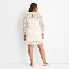 Women's Lace Mini Sheath Dress - Future Collective Cream - 2 of 3