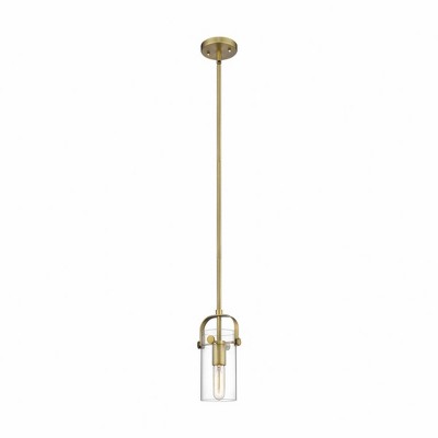 Pilaster II Cylinder - 1 Light Pendant In Contemporary Style-9.5 Inches Tall and 5 Inches Wide