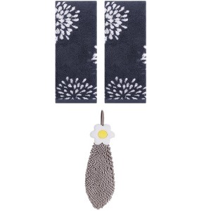 REGALWOVEN 3 Pcs Absorbent Soft Decorative Hand Towel for Bathroom - 1 of 4