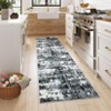 Area Rugs for Living Room Bedroom Modern Abstract Rug Low Pile Non Slip Farmhouse Plaid Carpet - 2 of 4