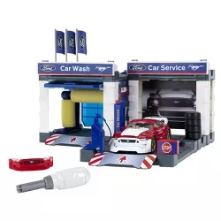 Theo Klein Premium Realistic Creative Imaginative Play 2019 Ford Mustang Toy Service Station with Functional Washing Brushes, Multicolor