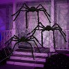 Joyfy 3pcs Halloween 63'' Hairy Huge Realistic Spiders, Indoor Outdoor and Yard Creepy Decor,Halloween Party Garden Haunted House Decorations - 2 of 4