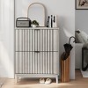 Modern Freestanding Shoe Cabinet with 2 Flip Drawers and Adjustable Shelves, Compact Shoe Rack for Entryway or Small Spaces-The Pop Home - 2 of 4