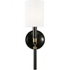 Capital Lighting Beckham 1 - Light Wall Light in  Glossy Black/Aged Brass - 4 of 4